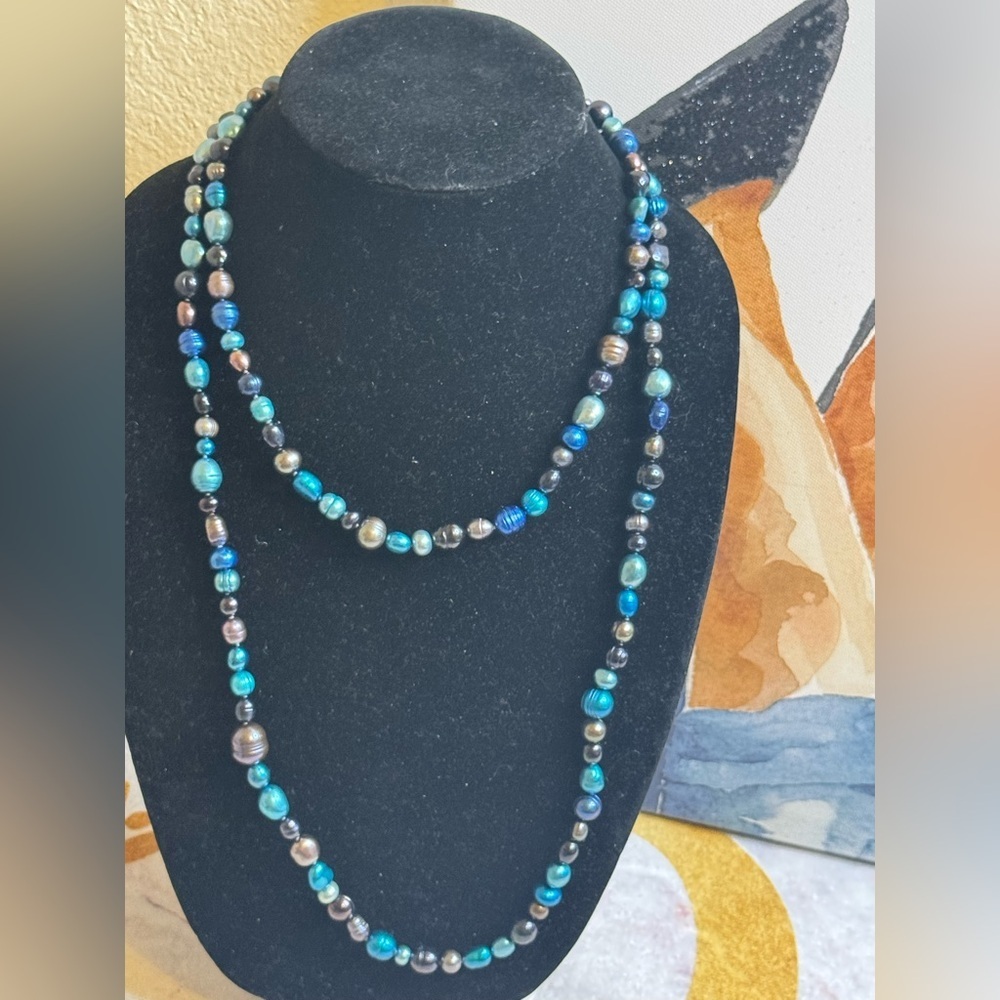 Honora Collection Genuine  Cultured Freshwater Peacock Pearl  50”  Necklace